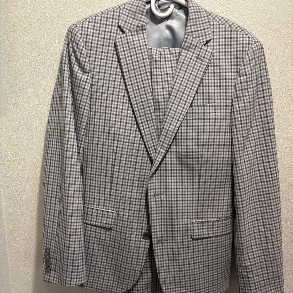 Bar lll Gray Checkered Men's Blazer